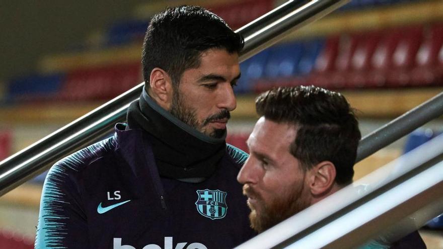 Luis Suárez am b el seu amic Leo Messi