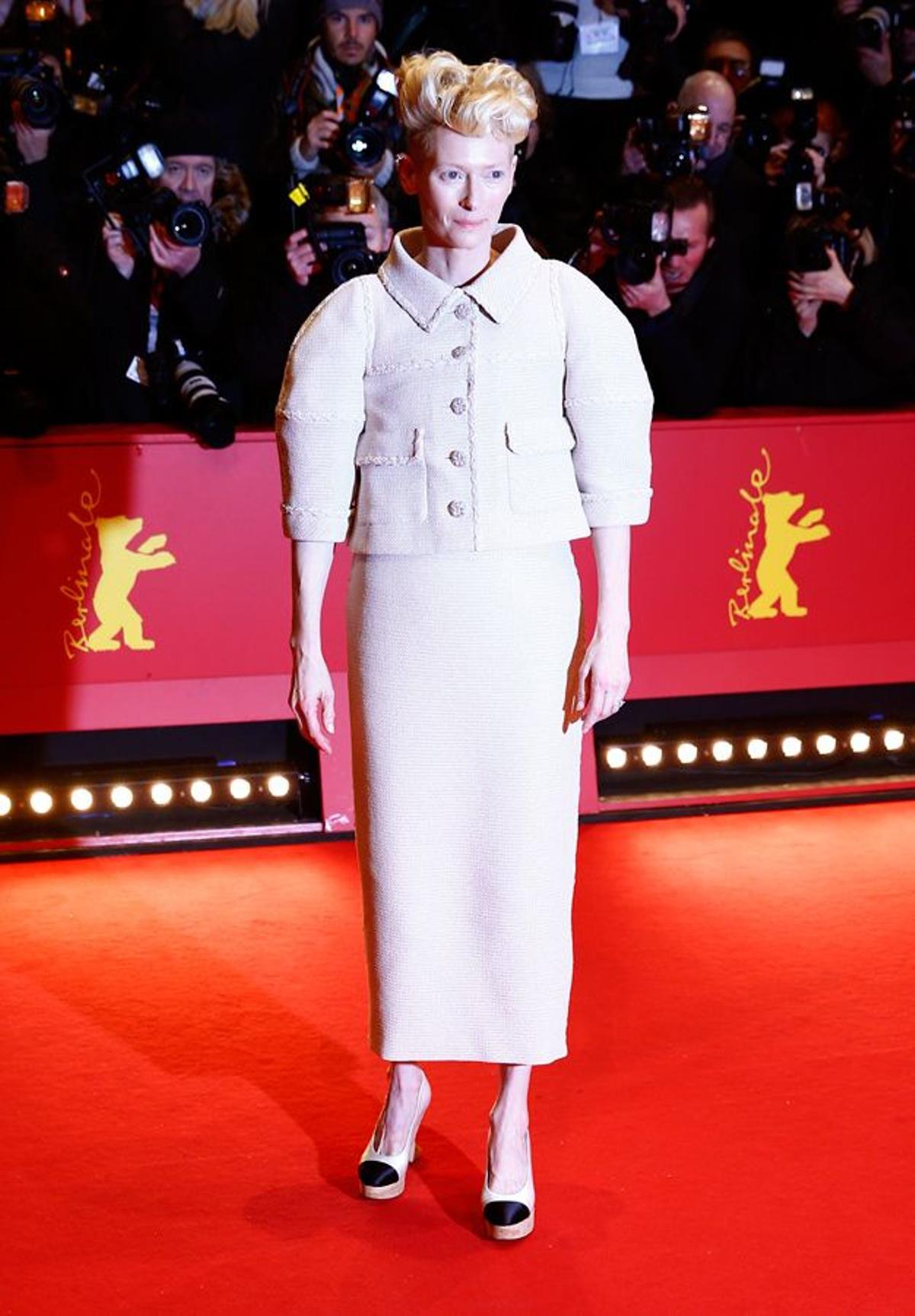 Tilda Swinton en la alfombra roja de la Berlinale 2016