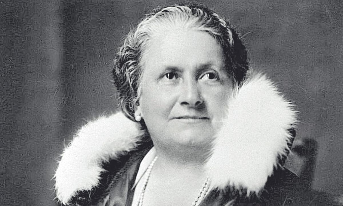 La filósofa, humanista y pedagoga italiana Maria Montessori, fundadora del famoso método de enseñanza que lleva su nombre.