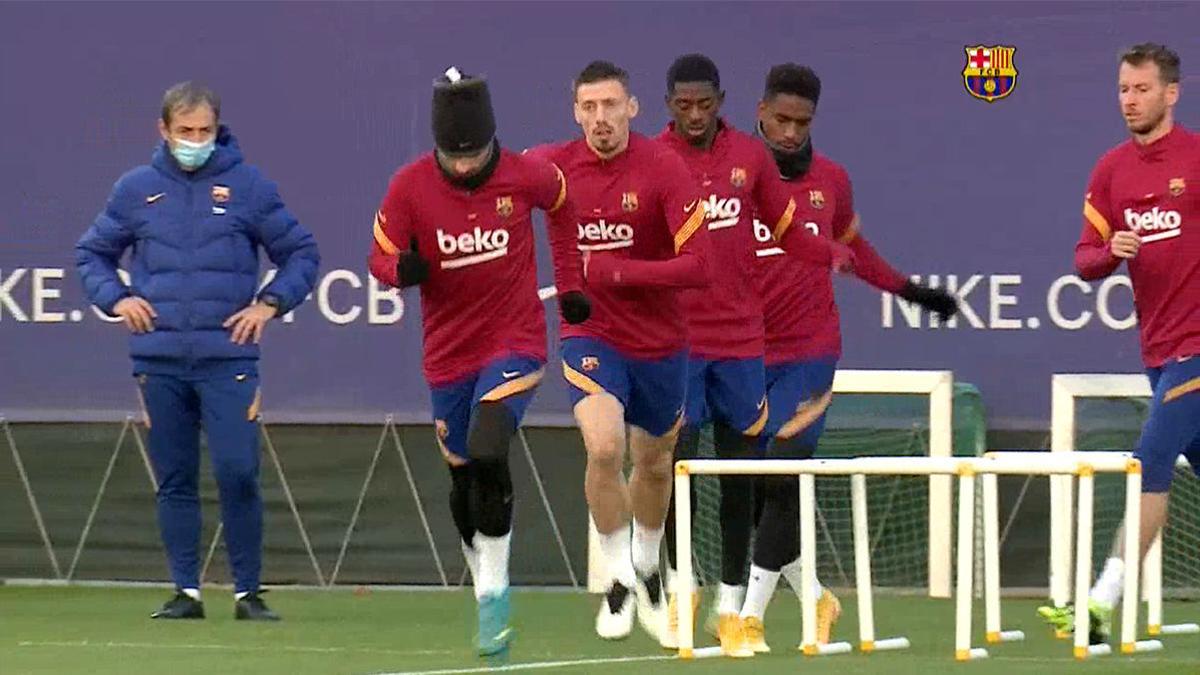 El Barcelona se entrena tras su pleno en Champions, hasta el momento