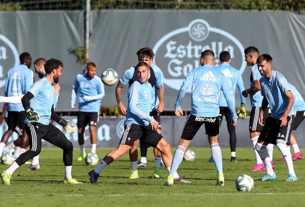 El Celta entrena a puerta abierta tras vencer al Athletic