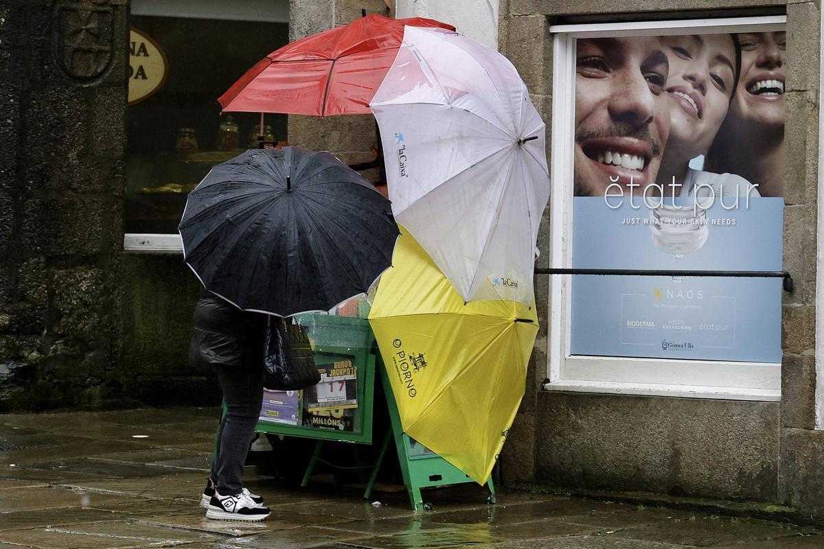 Santiago bajo la borrasca Leonardo