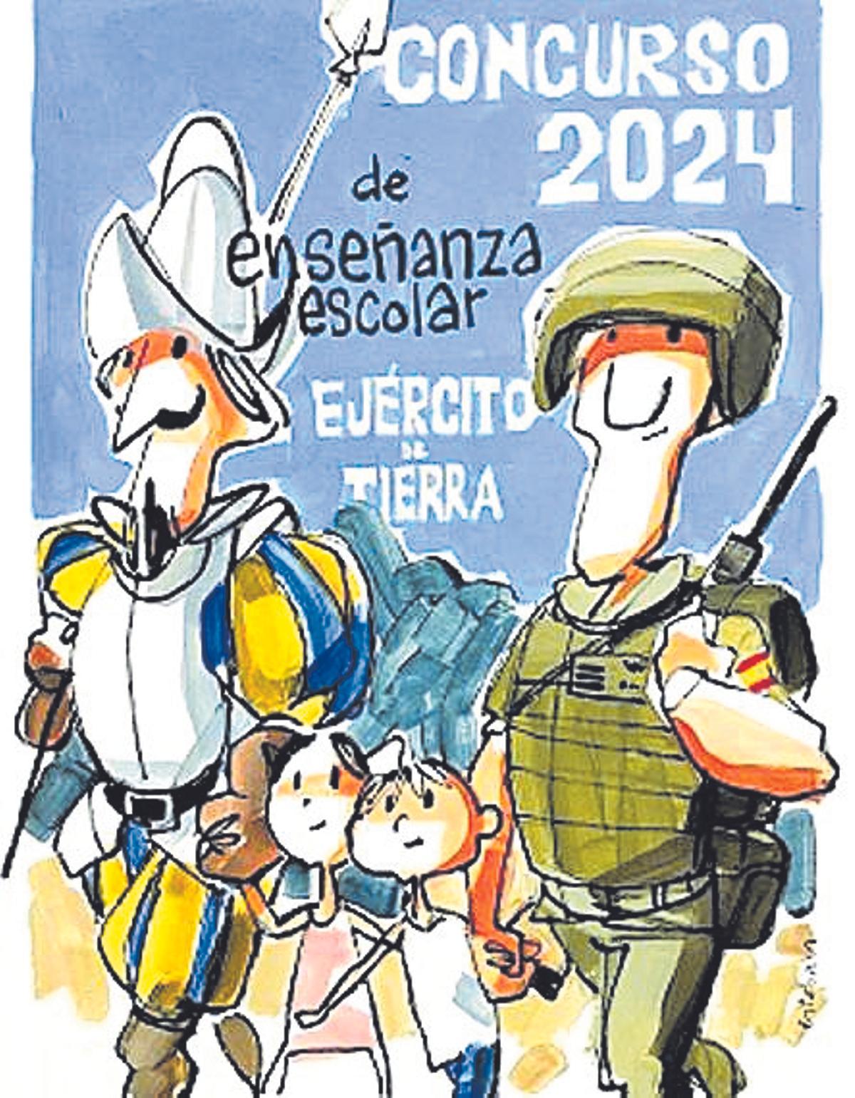 Viñeta del concurso Concurso ‘Enseñanza Escolar Ejército de Tierra 2024’