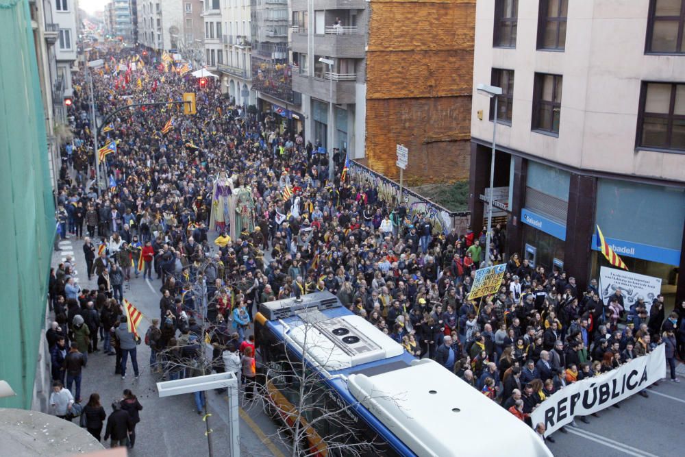 Manifestació a Girona del 21 de febrer.