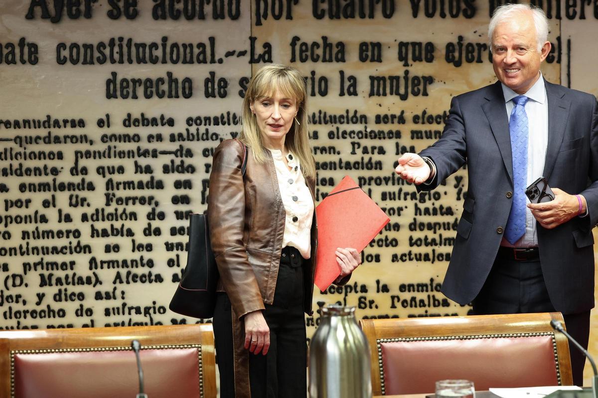 Virginia Barbancho, eresponsable del proyecto de Tragsatec al que estaba adscrita Jésica Rodríguez, en la comisión del Senado.