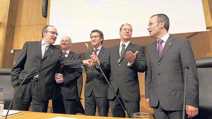 De izquierda a derecha, Domingo Docampo, José Antonio Rodríguez Vázquez y Luis Espada.  // R. Grobas