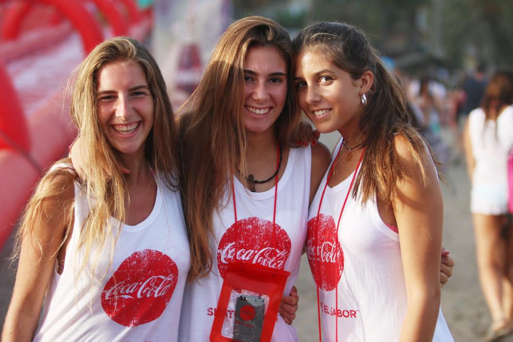 Coca cola celebra el fin del verano en La Malagueta