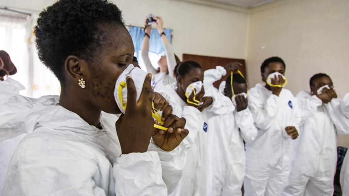 Enfermeras de la OMS, en Freetown, Sierra Leona.