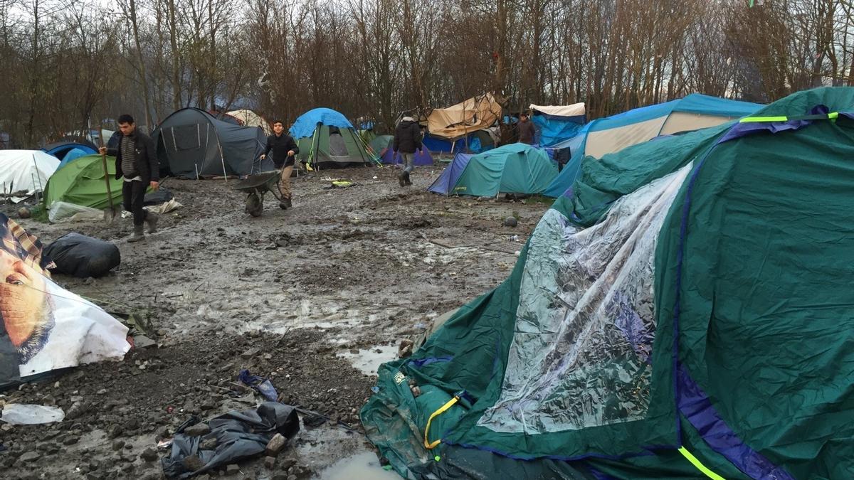 Campo de refugiados de Calais.