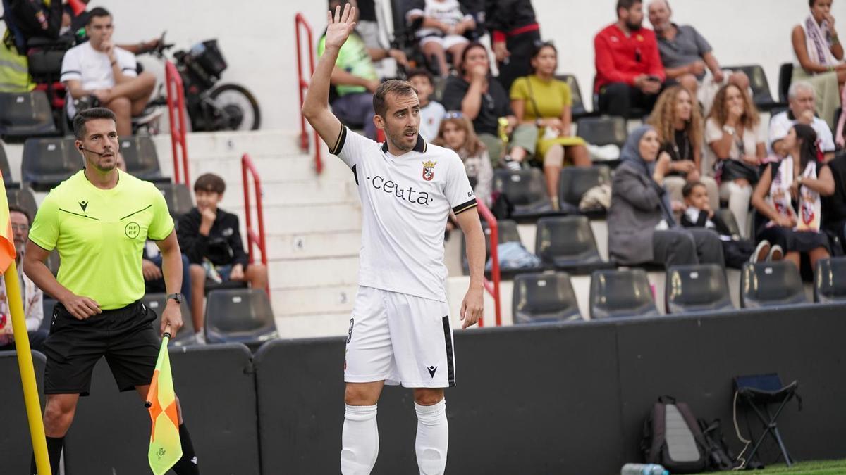 Rubén Díez, en un partido de esta temporada con el Ceuta.