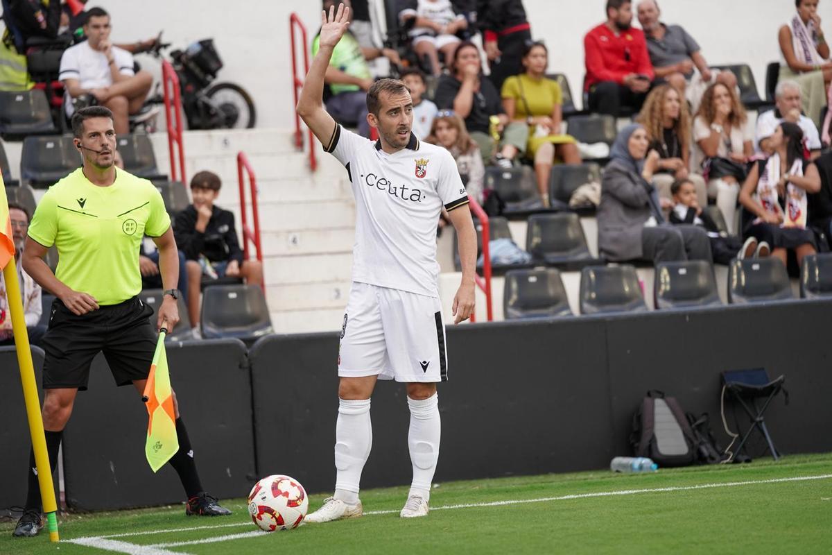 Rubén Díez, en un partido de esta temporada con el Ceuta.