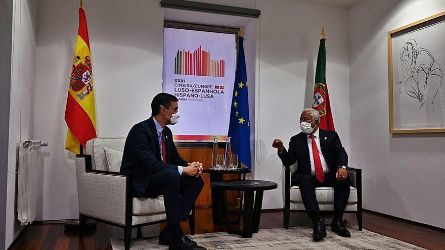 Pedro Sánchez amb el president portuguès, António Costa