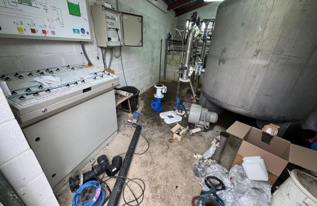 Trabajos de refuerzo en la depuradora de Arcos-Valdegodos. |  Cedida