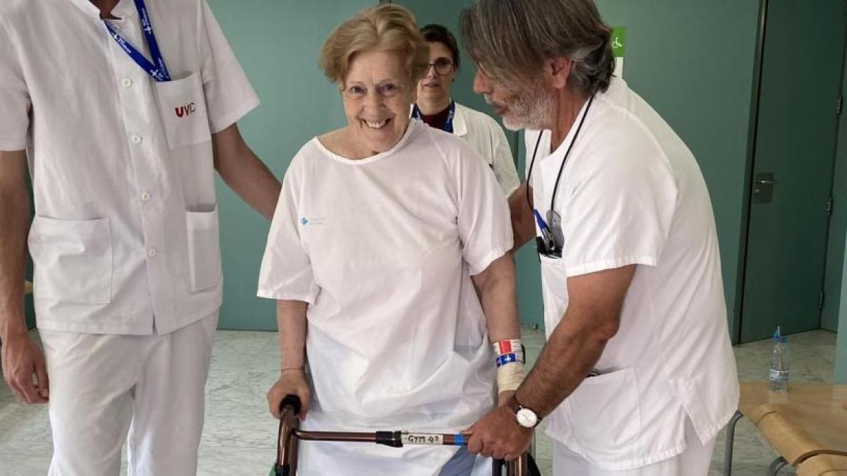 Mujer operada de la cadera con 81 años