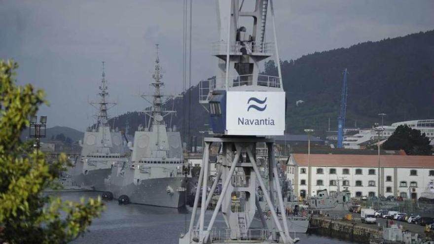 Instalaciones de los astilleros de Navantia, en Ferrol.