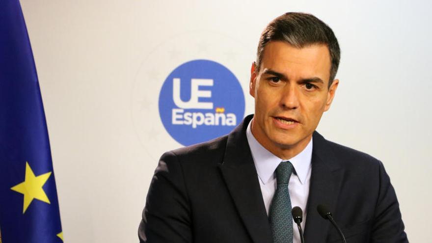 Pedro Sánchez, en una roda de premsa