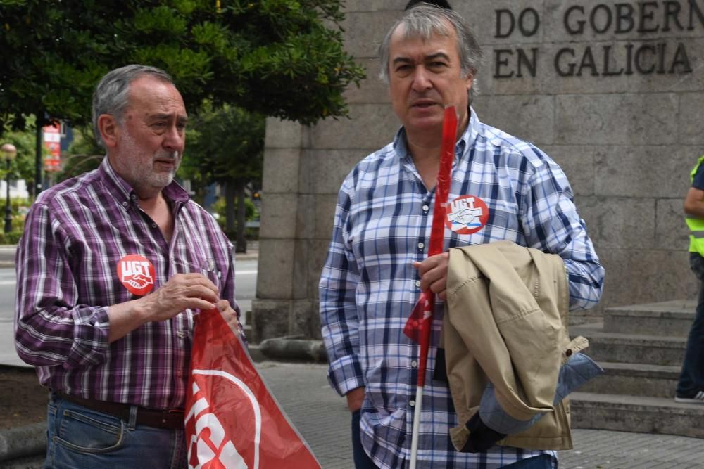 La protesta cortó el tráfico en el centro de la ciudad y provocó grandes retenciones de vehículos.