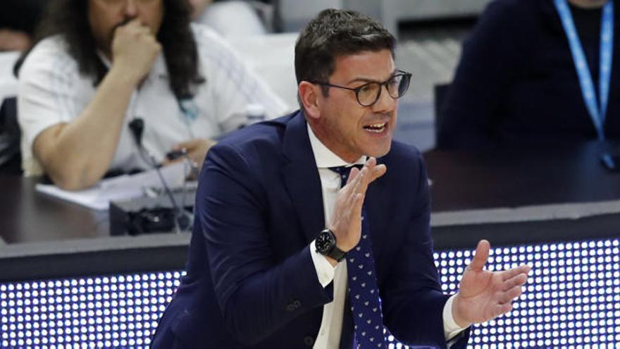 Fotis Katsikaris, en el partido del pasado domingo.