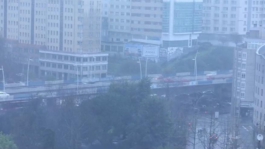 La lluvia no cesa en A Coruña