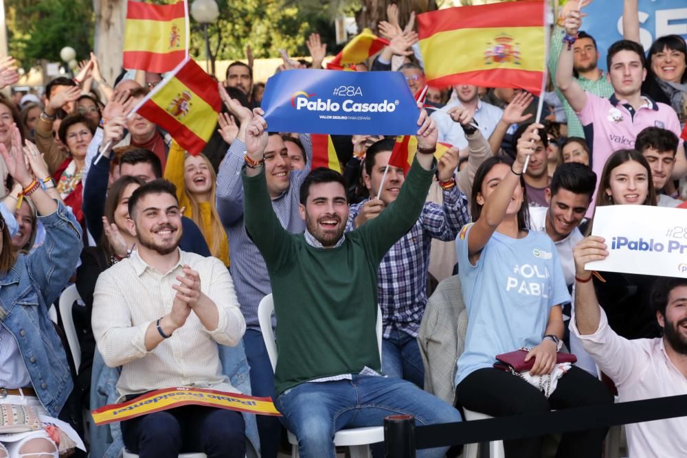 Pablo Casado visita Murcia un día antes del cierre de campaña