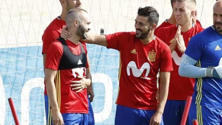 El retorn de David Villa marca la jornada de la selecció espanyola