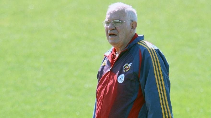 Luis Aragonés en un entrenamiento