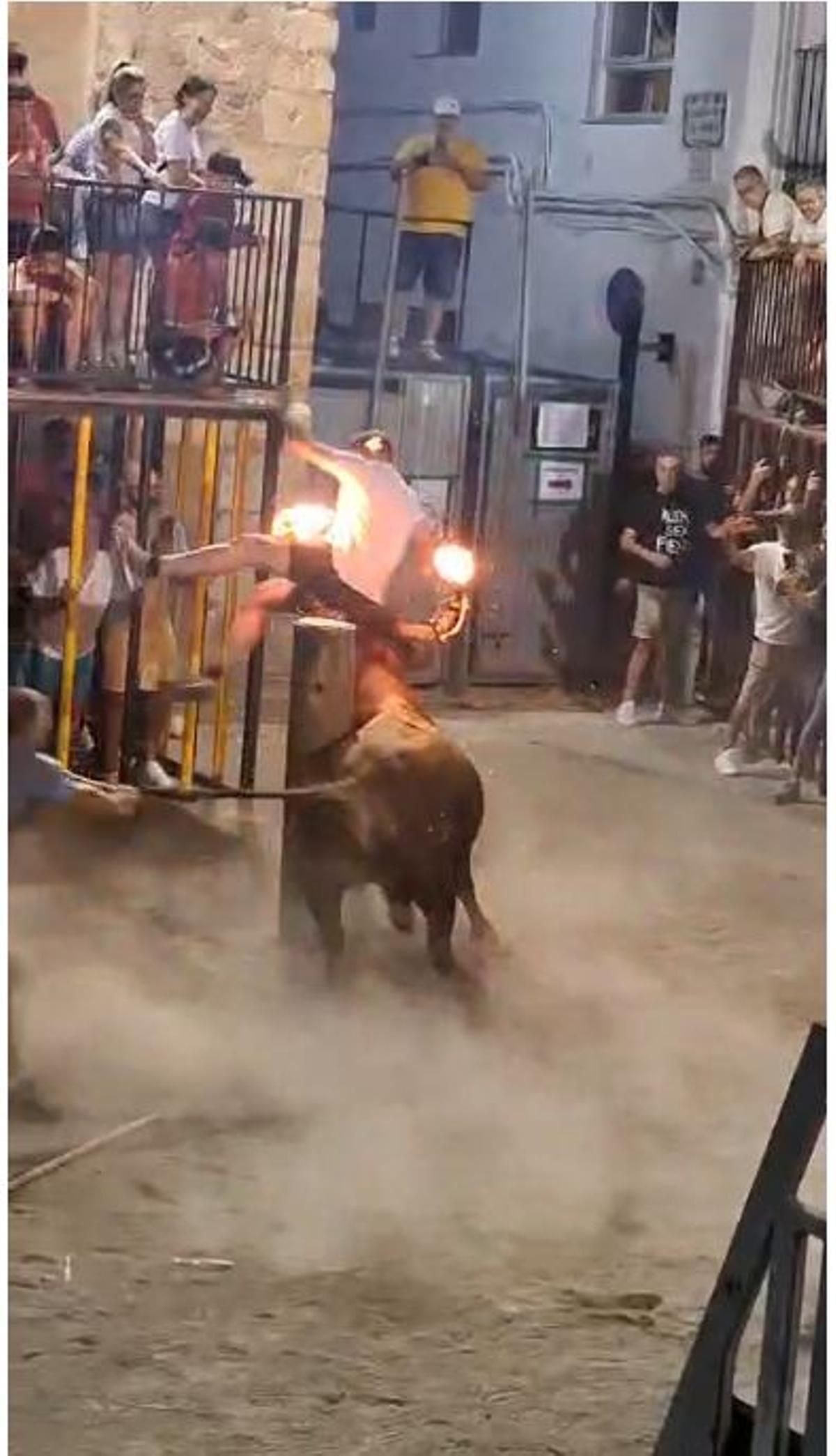 Un momento de la cogida