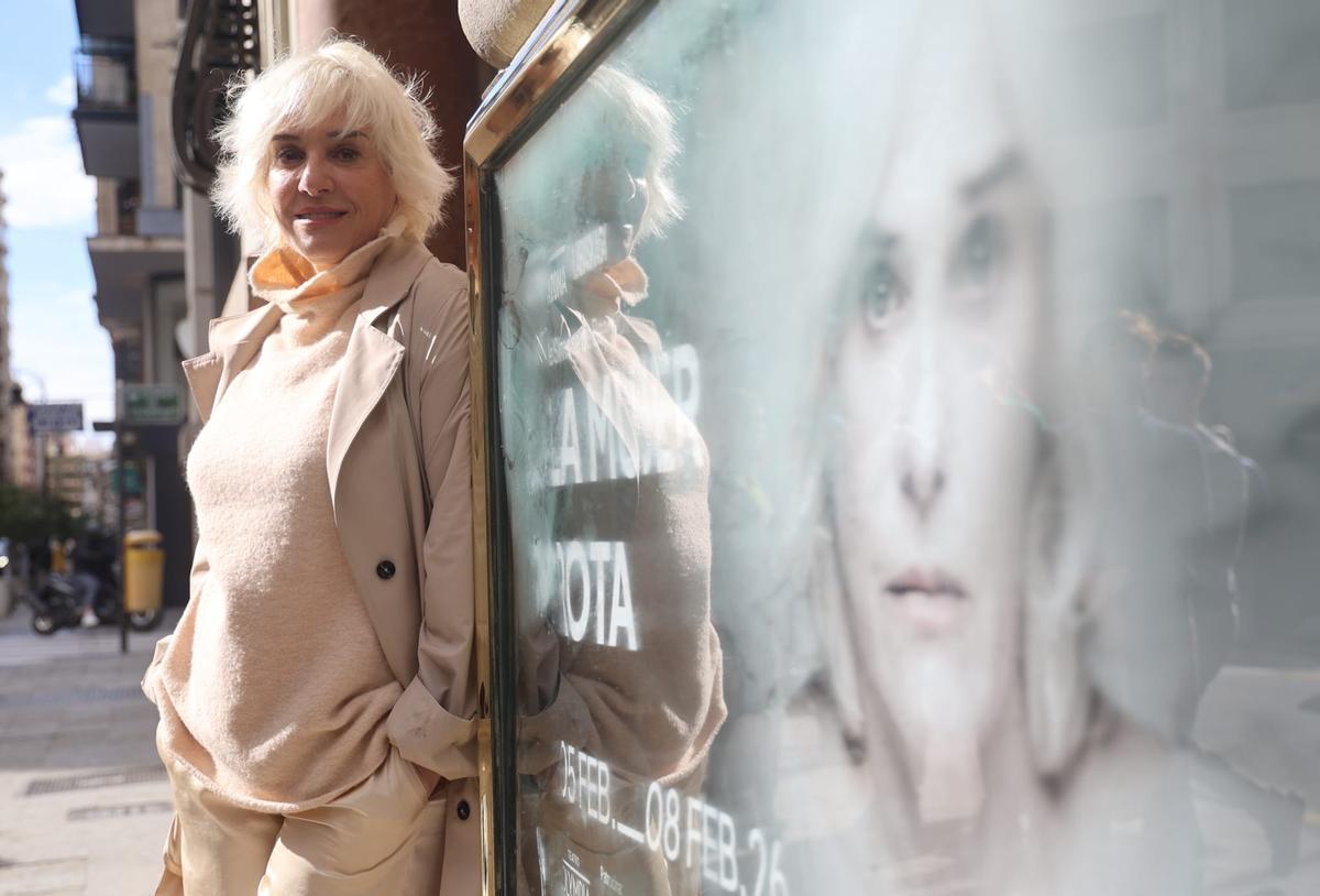 Anabel Alonso, durante la presentación de 'La mujer rota', en el Olympia.