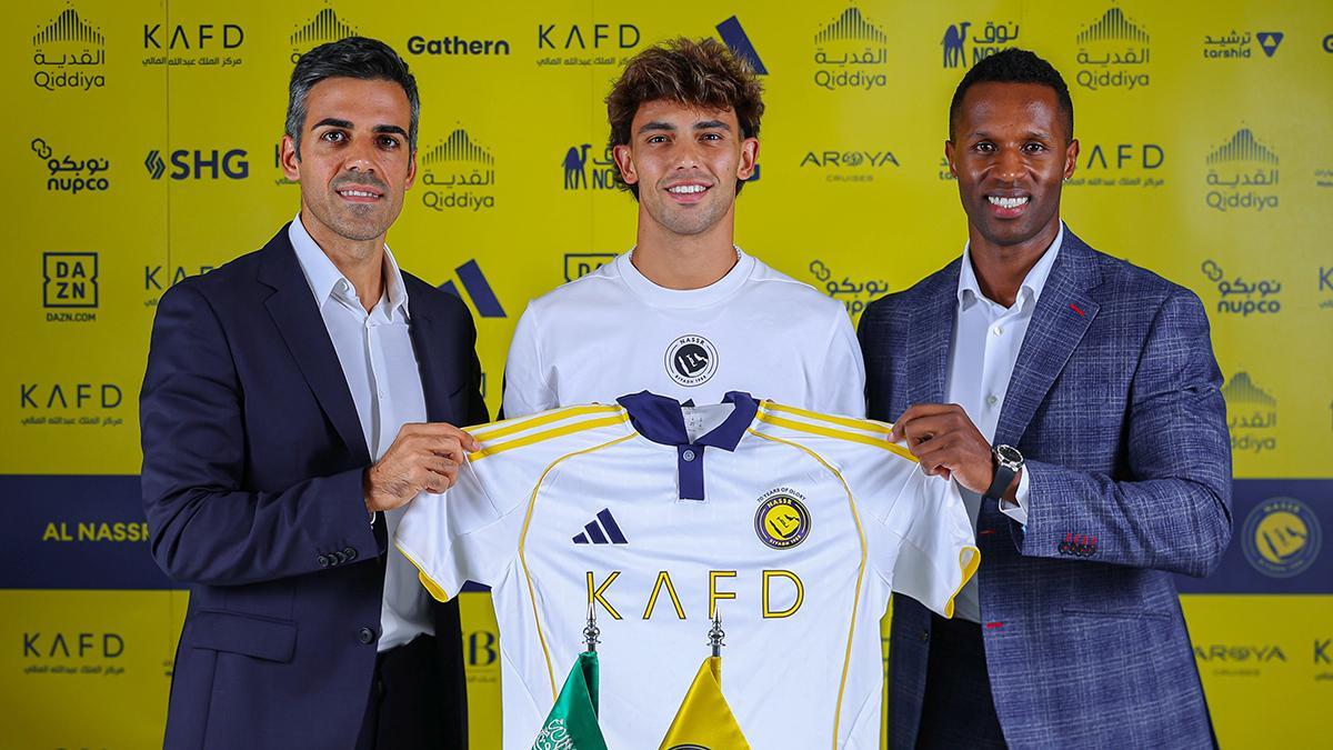 Joao Félix durante su presentación como nuevo jugador del AlNassr
