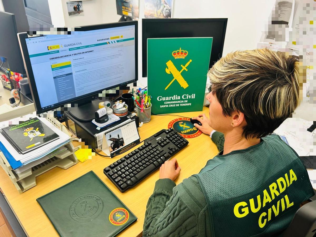 Guardia Civil trabajando sobre ciberdelincuencia