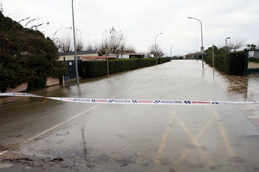 Efectes del temporal al passeig de Blanes