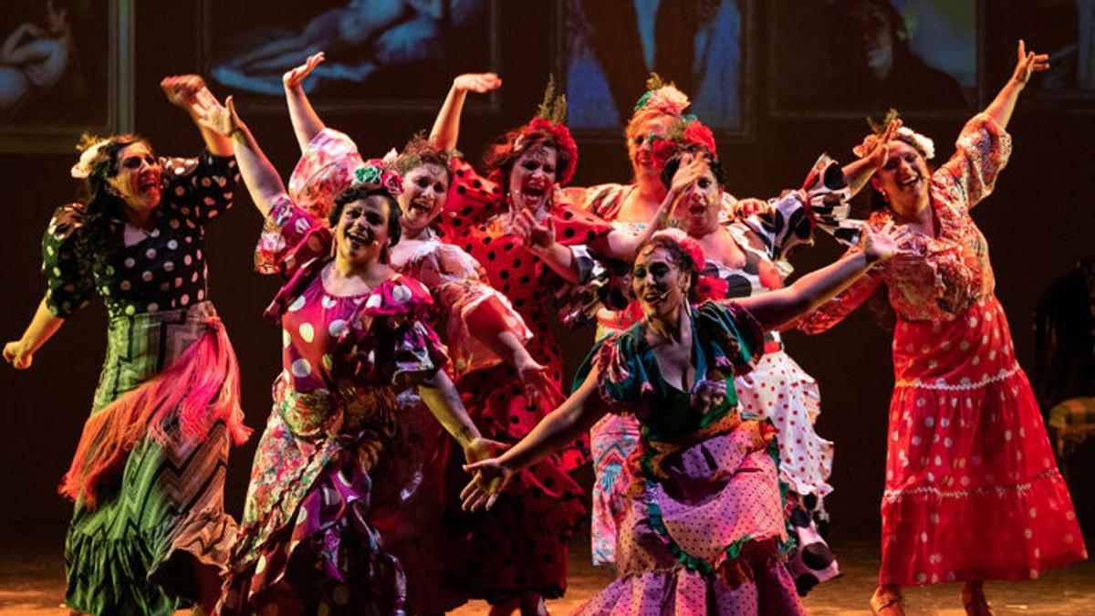 Un momento del montaje teatral de ‘Lisístrata Montoya’ .