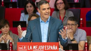 Pedro Sánchez, durante su intervención ante el comité federal del PSOE.