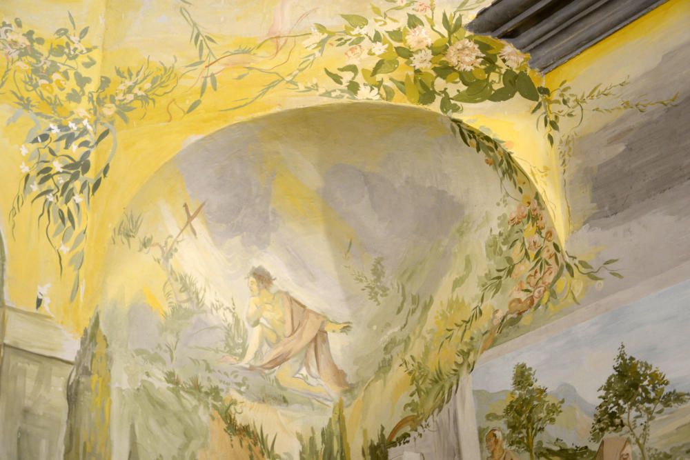 El presbiteri de l'església de Vilaritg de Cistella llueix nous frescos