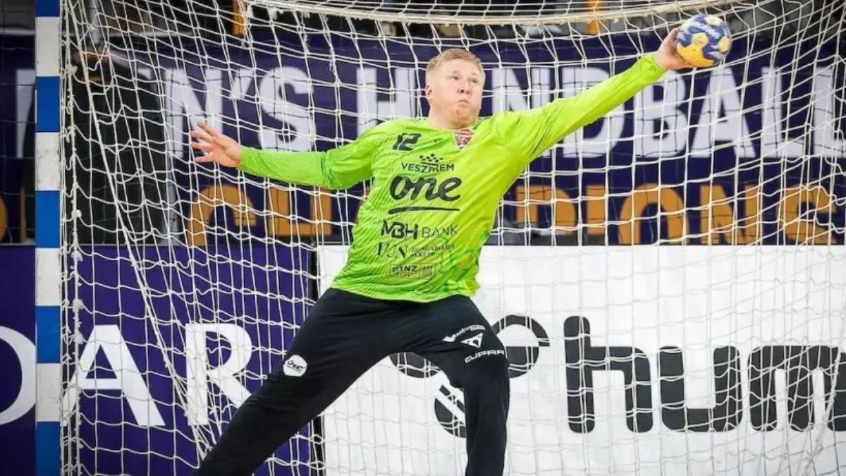 Emil Nielsen, en el partido contra el Füchse Berlin