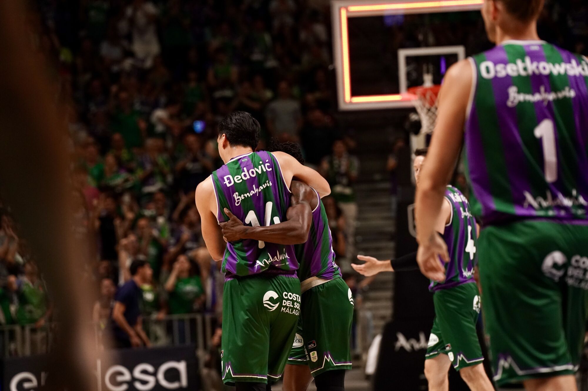 Cuartos de final de la Liga Endesa entre el Unicaja y el Barça