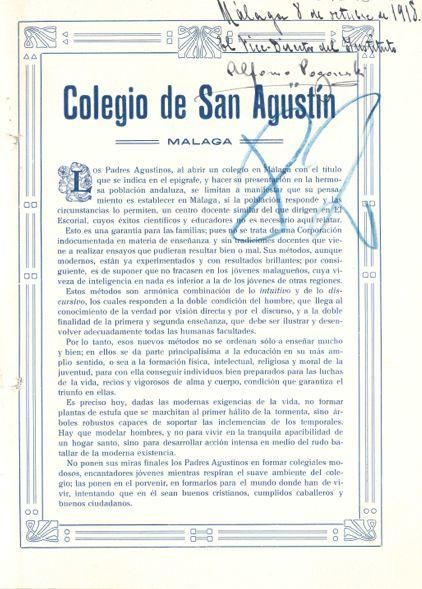 Reglamento del centro de 1917, con la firma de Alfonso Pogonoski.
