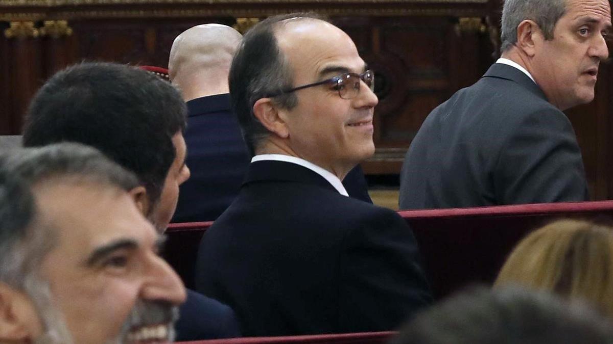 El 'exconseller' Jordi Turull, durante una sesión del juicio en el Supremo.