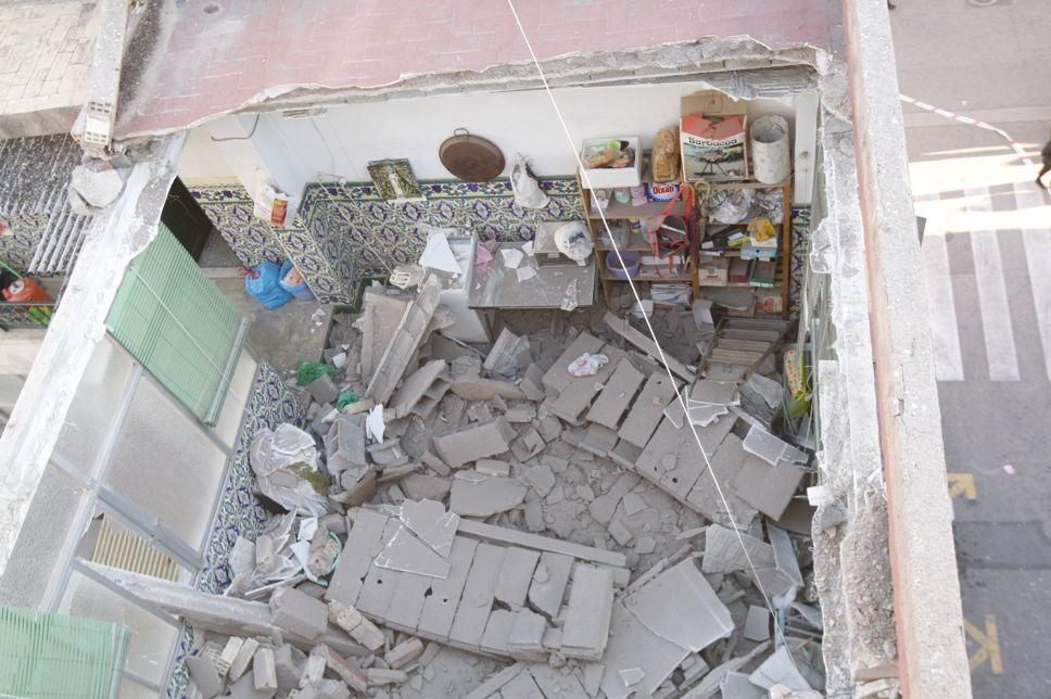 Derrumbe de una casa en Murcia