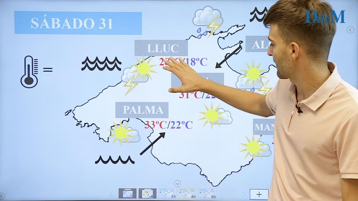 El tiempo del fin de semana en Mallorca: bajón térmico y riesgo de tormentas el sábado