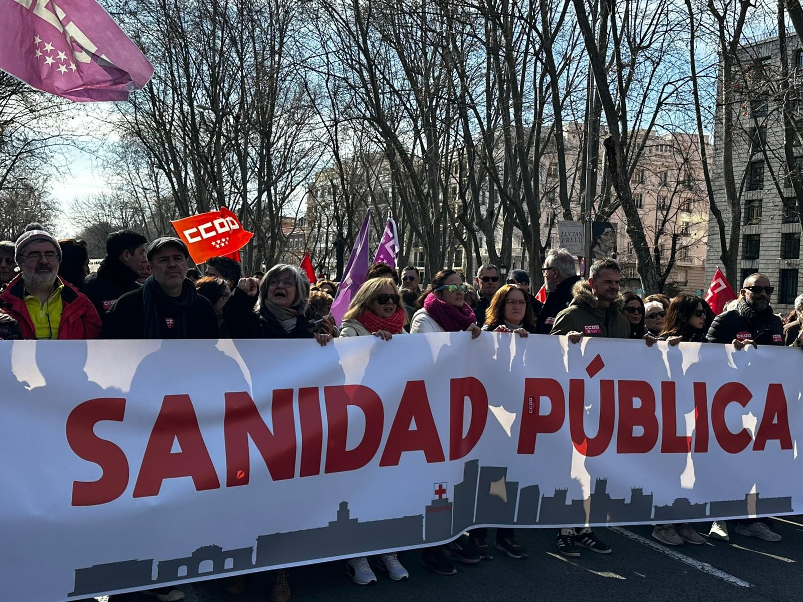 Protesta en Madrid por sanidad pública