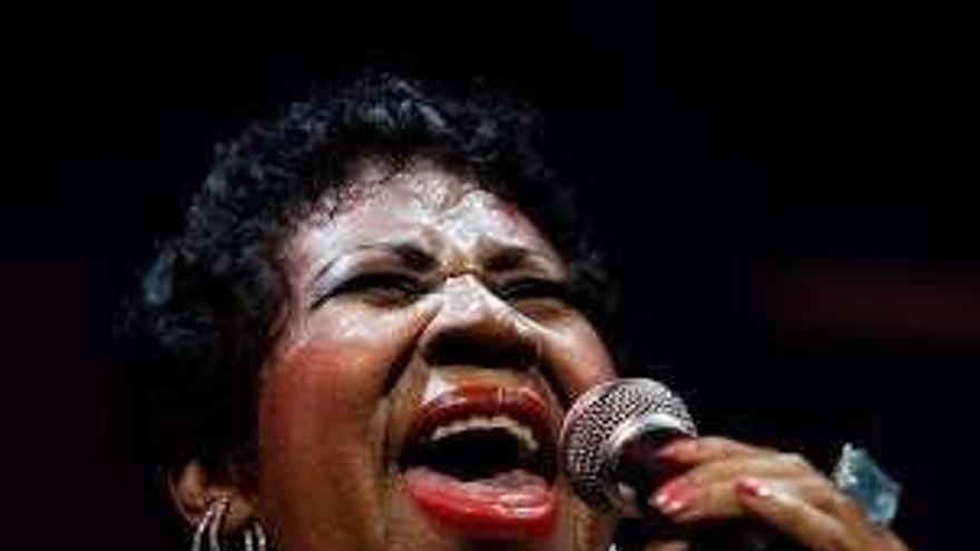 La cantante Aretha Franklin.