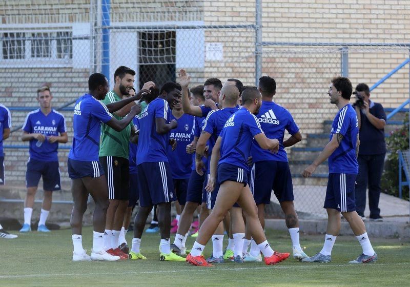 Primer entrenamiento de Kagawa con el Real Zaragoza