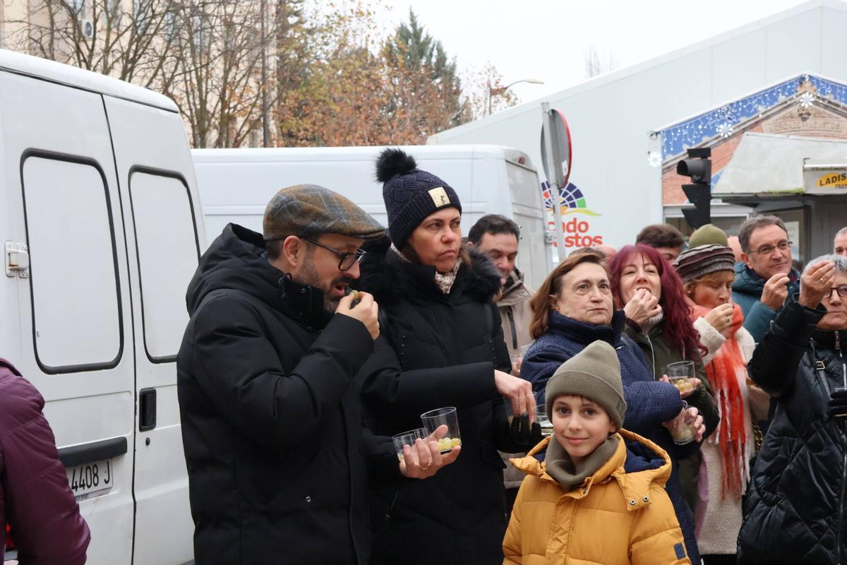Celebración de las campanadas en el Mercado de Abastos de Zamora.