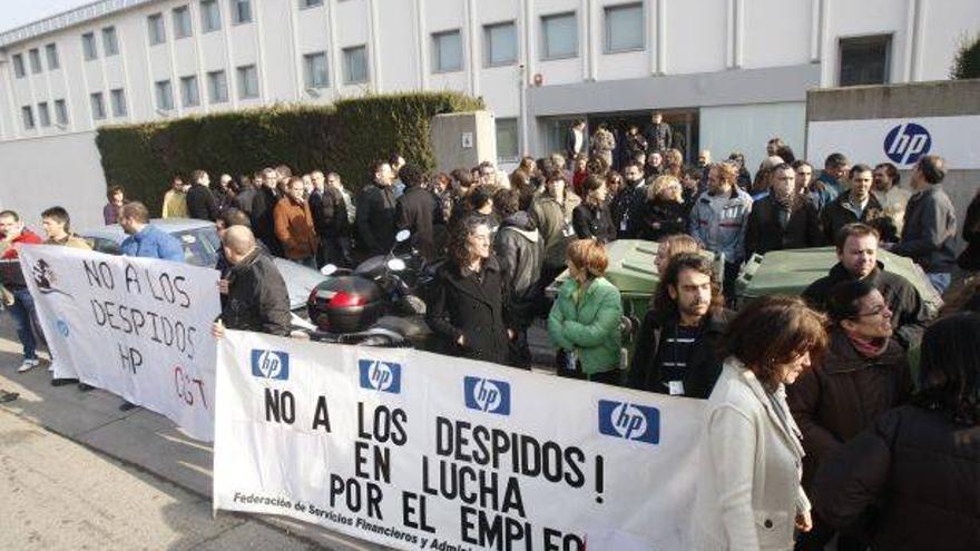 La plantilla de hp se moviliza por los despidos