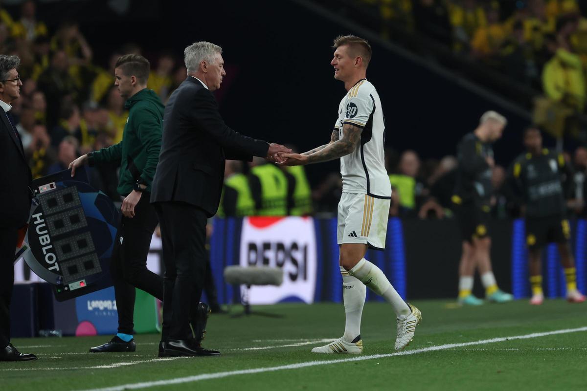 Carlo Ancelotti durante la final de la Champions