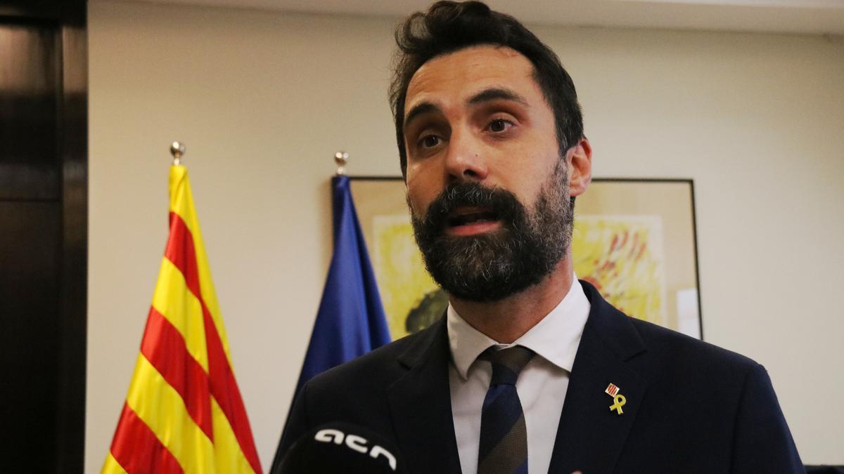 El conseller d&#039;Empresa i Treball, Roger Torrent, durant les declaracions a l&#039;ACN, el 22 de desembre del 2021