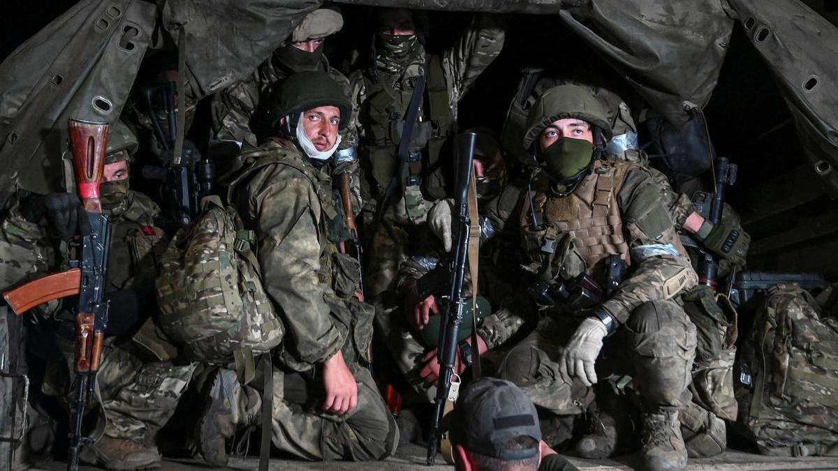 Miembros del grupo Wagner en Rostov.