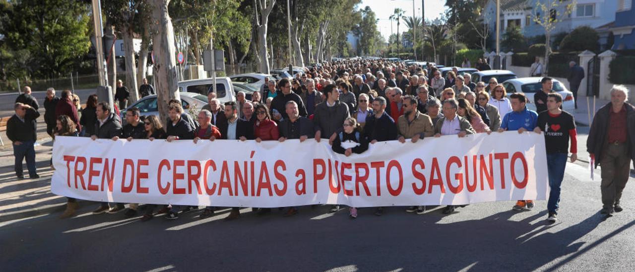 Imagen de la manifestación del Port de Sagunt el pasado mes de abril.