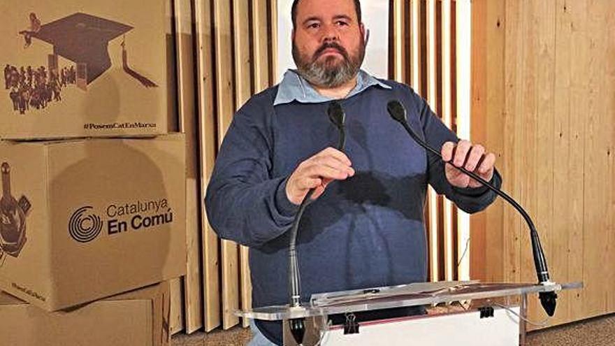 El portaveu de Catalunya en Comú, Joan Mena, en una imatge d&#039;arxiu